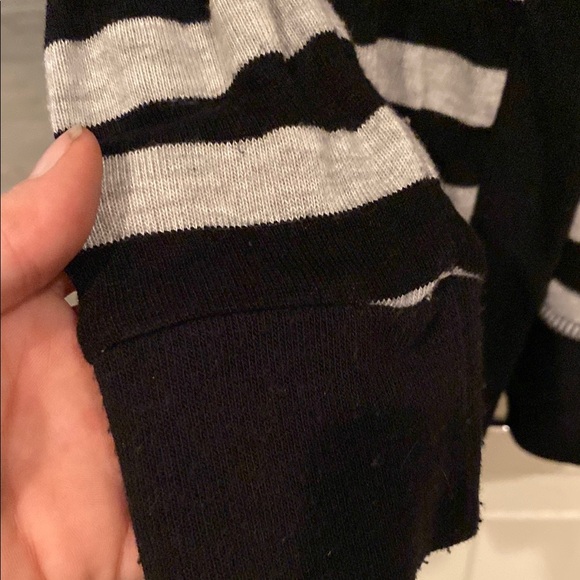 Striped Black and Gray Cardigan - Picture 3 of 6